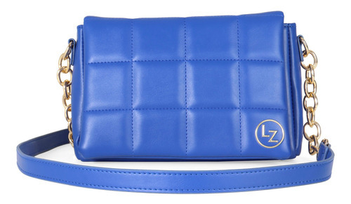 Bolsa Crossbody Para Mujer Lucentzza Acolchado Color Azul