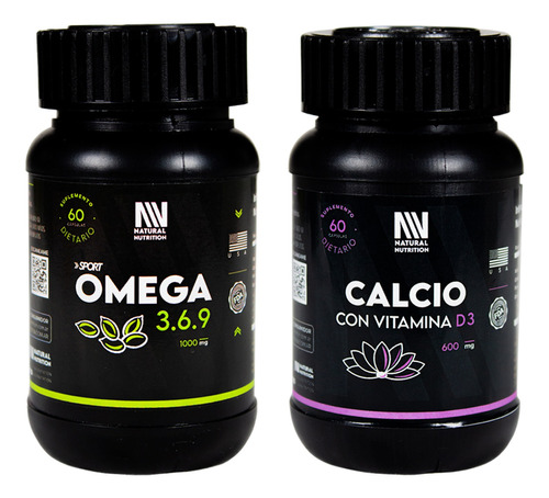 Natural Nutrition Kit Omega 369 + Calcio Vitamina D3 6c