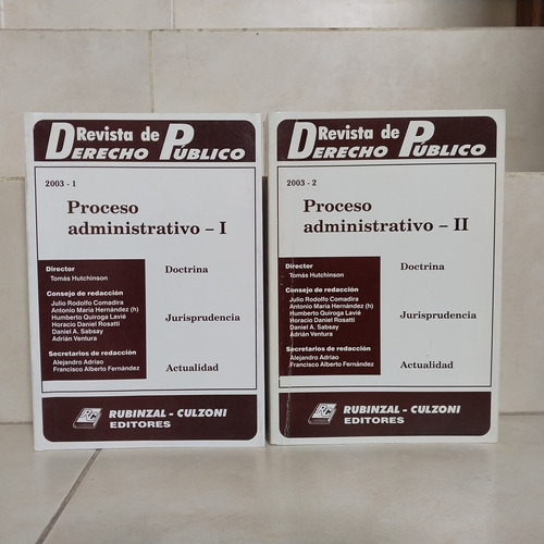 Revista De Derecho Público: Proceso Administrativo (2 Vols)