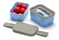 Comprar Marmita Prática 2 Andares Com Divisória E Colher Azul 12x9cm