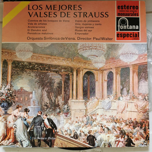 Disco Lp:paul Walter- Valses Mejores De Strauss