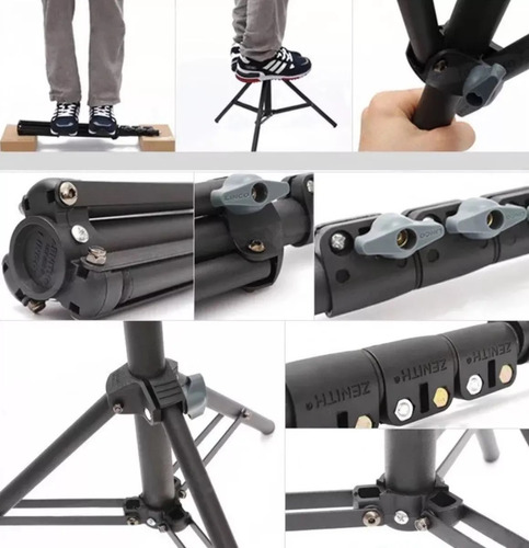 Kit Portafondos 2 Tripies 3m + Brazo Transversal Negro 2m
