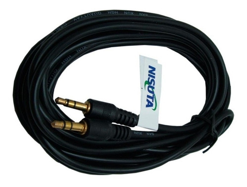 Imagen 2 de 3 de Cable Audio Auxiliar Nisuta 3.5mm Macho A Macho 3 Metros