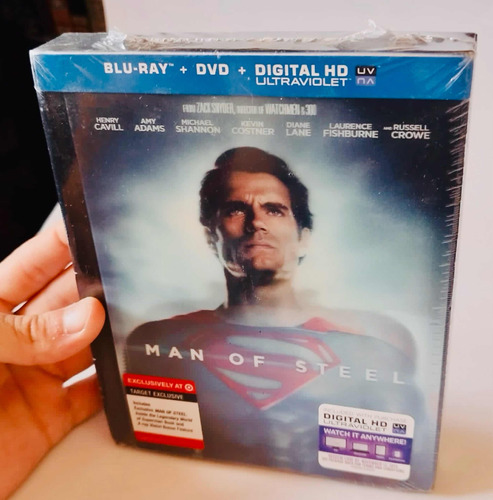 Blu Ray Superman Man Of Steel + Book + Dvd Target Exclusive