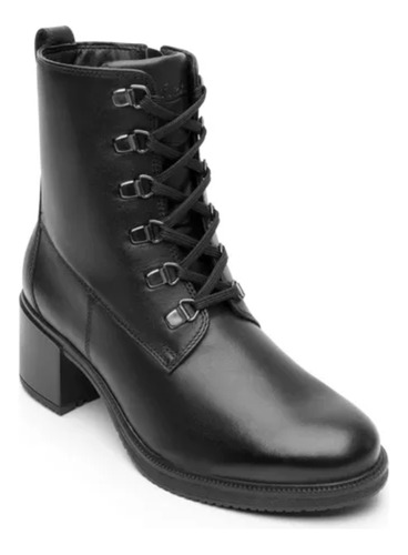 Bota Flexi Mujer Tipo Casual Militar De Piel 120504