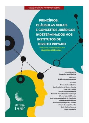 Princípios, Cláusulas Gerais e Conceitos Jurídicos Indeterminados nos Institutos de Direito Privado, de ALEXANDRE JAMAL BATISTA. Editora IASP, capa mole em português