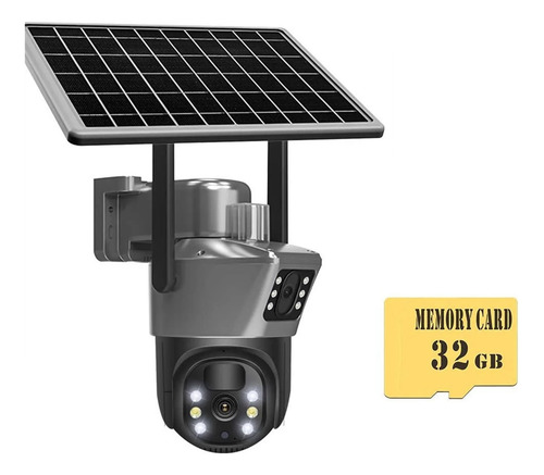 8mp 4k Âmera De Vigilância Solar Ao Ar Livre 4g Slente Dupla