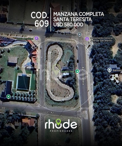 Manzana Comercial Completa En Santa Teresita - Calle Costanera Y 41