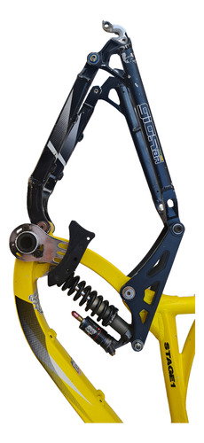 Quadro Gios Stage 1 Downhill Free Ride Com Shock Amarelo
