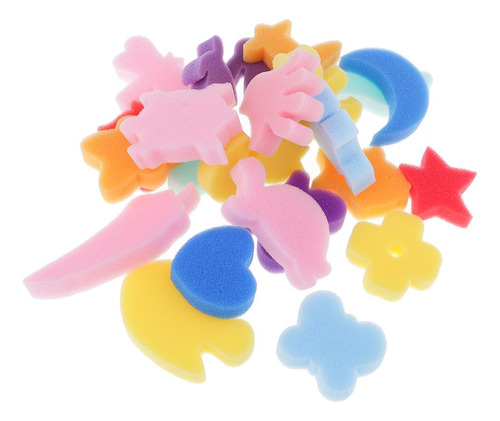Conjunto De 24 Niños Pinceles Esponjas Pinceles Imprimibles