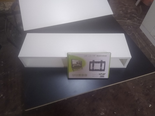 Estante Flotante Más Soporte ! Para Tv Lcd Led Smart Consola