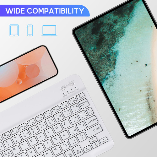 1 Juego De Luces De Teclado Y Ratón Inalámbricos Para Múltip