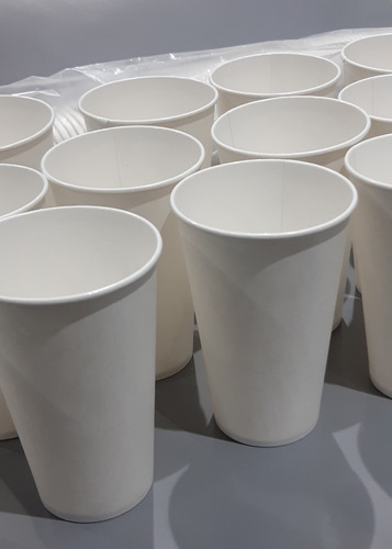 Vasos Blancos Polipapel 12 Oz C/tapa Y Collarin 350cc X 100