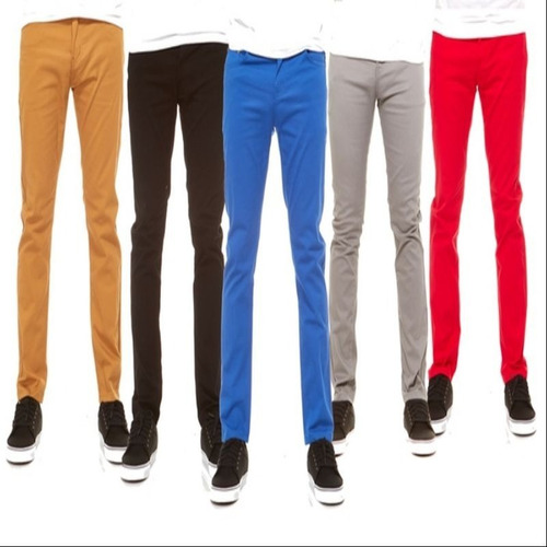 Imagem 2 de 10 de Kit 3 Calças Masculinas Sarja Skinny Slim Lycra Promoção