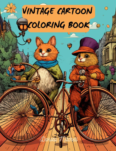 Libro: Vintage Cartoon Coloring Book: Nostalgic Journeys: Wh