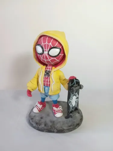 Spiderman Adorno Para Torta En Porcelana Fria