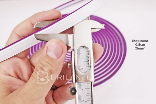 Mangueira Led Neon 12v Roxo 5 Metros 12mm Plug P4 Flex