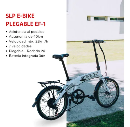 Bicicleta Slp El ctrica Plegable Ef 1 Rodado 20 Cuotas sin inter s