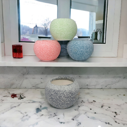 Maceteros De Ceramica Armoniosos Colores Y Formas Pack De 4 Color Variado Macetero