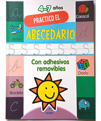 Libro Infantil Abc De Stickers Practico En Casa