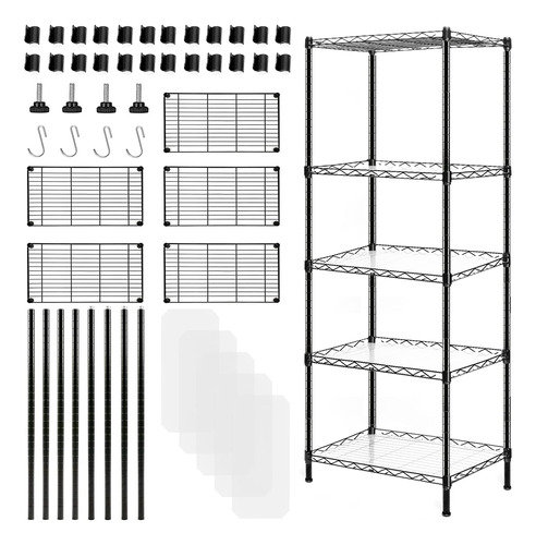 Ailixi Estantería De Alambre Ajustable De 5 Niveles, Estan.