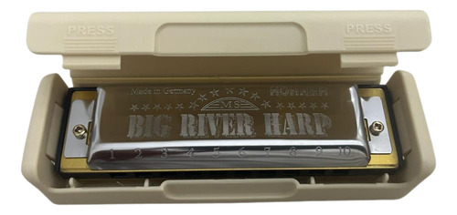 Gaita Harmônica Hohner Big River 590/20 C (dó) Bigriver Harp Do Prateado