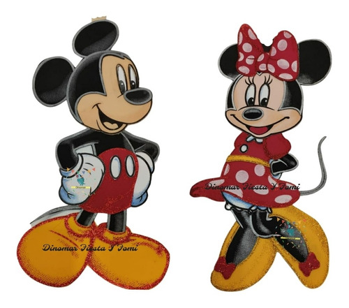 Mickey Y Minnie Mouse. Figura De Foamy/goma Eva De 50 Cm.2pz