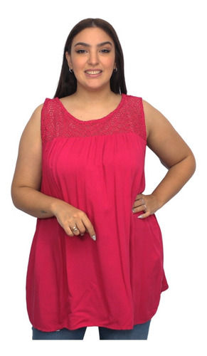 Imagen 1 de 10 de Blusa Mujer Broderie Verano Talle Grande Importada