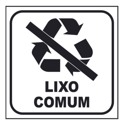 Kit 5 Adesivos Lixo Infectante + 5 Comum 10x10 Fundo Branco