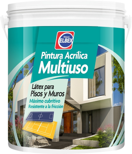 Pintura Multiuso,pisos,exterior,interior. 4lt. Ocre Elbex