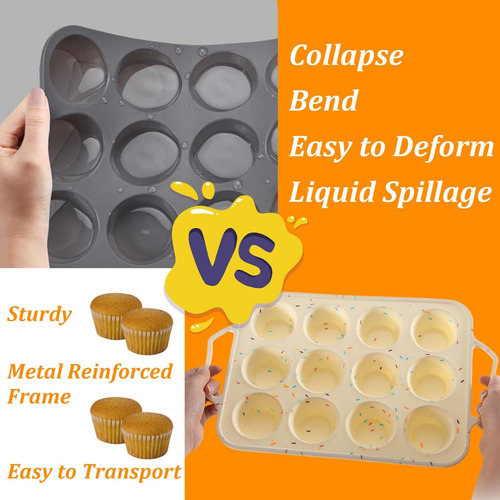 Moldes Silicona Para Magdalenas Molde Para Muffins 12 Tazas