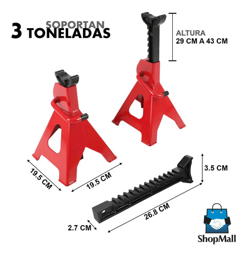Torre Para Auto 2 Piezas Doble Seguro Soporte De Carga
