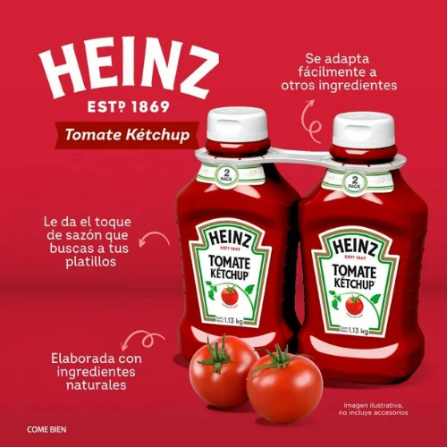 Salsa Catsup Heinz 8 Pzas De 1.13 Kg