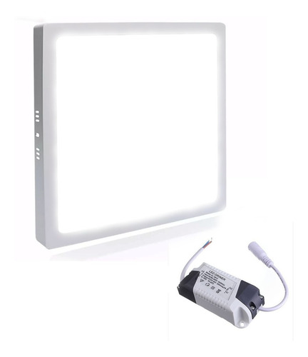 Painel Plafon 25w Led Quadrado Sobrepor Branco Frio Teto