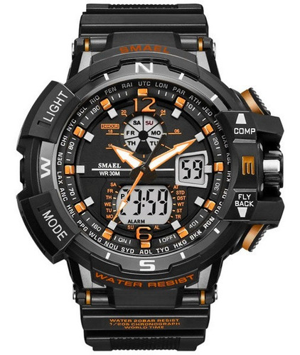 Relógio Militar Smael Analógico Shock Modelo 1376 Original