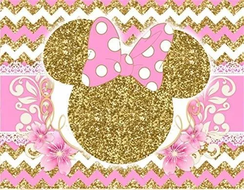 Fondo Rosa Y Dorado Minnie Mouse Baby Shower Para Nina 7x5 R Meses Sin Intereses Fondo Rosa Y Dorado Minnie Mouse Baby Shower Para Nina 7x5 R Meses Sin Intereses