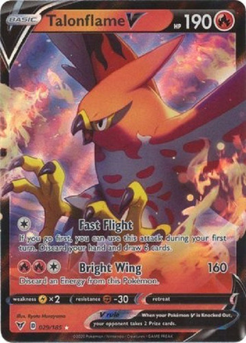 Pokemon Tcg - S & S - Vivid Voltage - Talonflame V 29/185