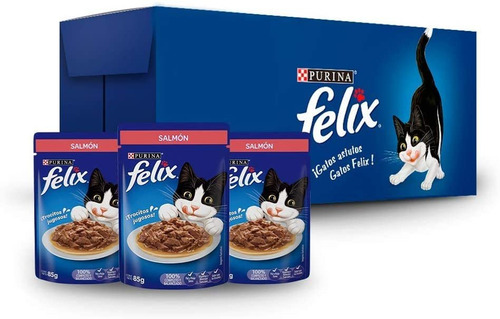 Felix Sobres Mix Varios Sabores Para Gato 45pzs De 85g C/u