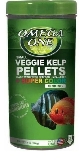 Veggie Kelp Pellets 226gr Gránulos Pequeños Peces Herbívoros