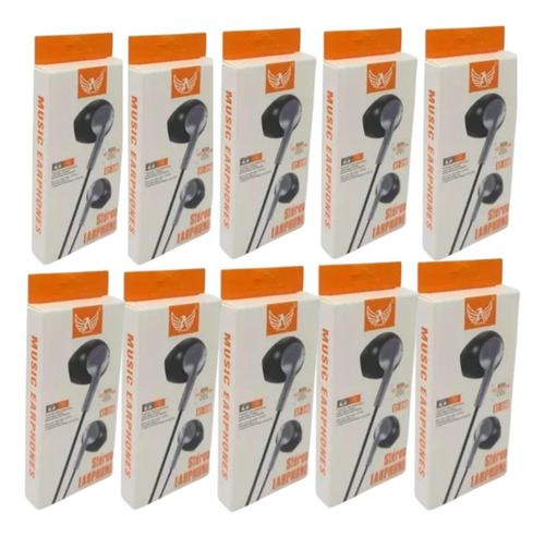 Kit 10 Fones Ouvido Intra-auricular Fio E Microfone Atacado.