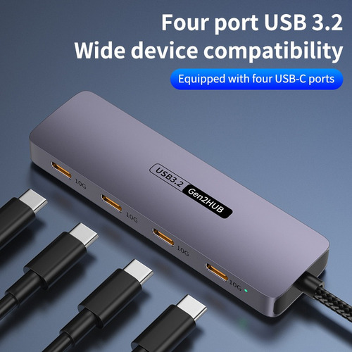 Adaptador Usb 3.2 10gbps Hub Tipoc Multipuerto Puertos Usb C