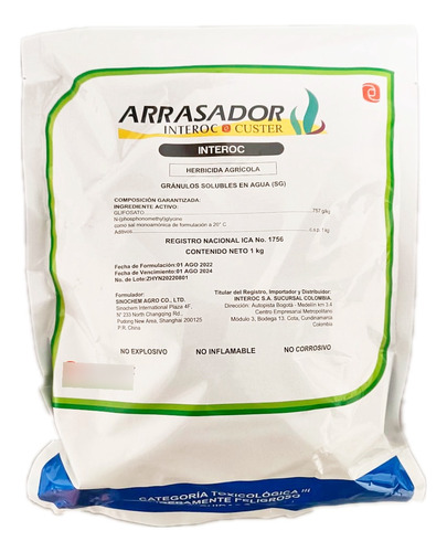 Arrasador 1 Kg Herbicida Mismo Glyfosan Granulado