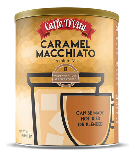 Café Instantáneo Caramelo Macchiato Mezcla De Latte Sin Glut