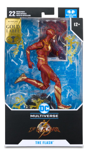Figura De Acción Dc Multiverse Gold Label The Flash +12