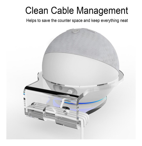 Funda Acrílica Transparente Compatible Con Echo Dot (3/4