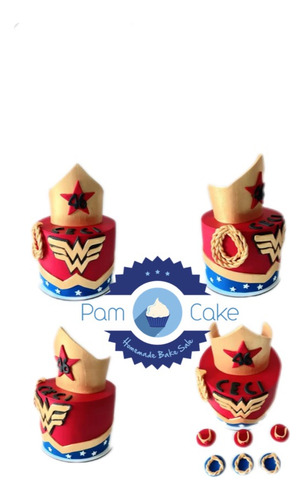 Torta Cumpleaños Personalizadas Wonder Woman-mujer Maravilla
