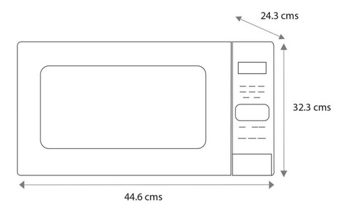 Horno Microondas Blanco 20l(0.7ft3) C/acero Inoxidable Mabe