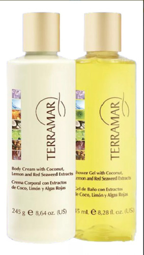 Crema Corporal Y Gel De Baño Coco Limón Y Algas - Terramar 