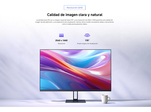 Monitor 2k Qhd Xiaomi A27qi Negro