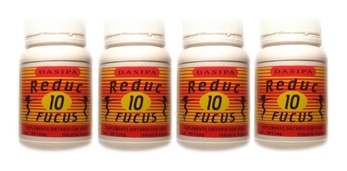 4 X Reduc 10 (100 Compr) Con Fucus & Yodo Lab. Dasipa - Dw 